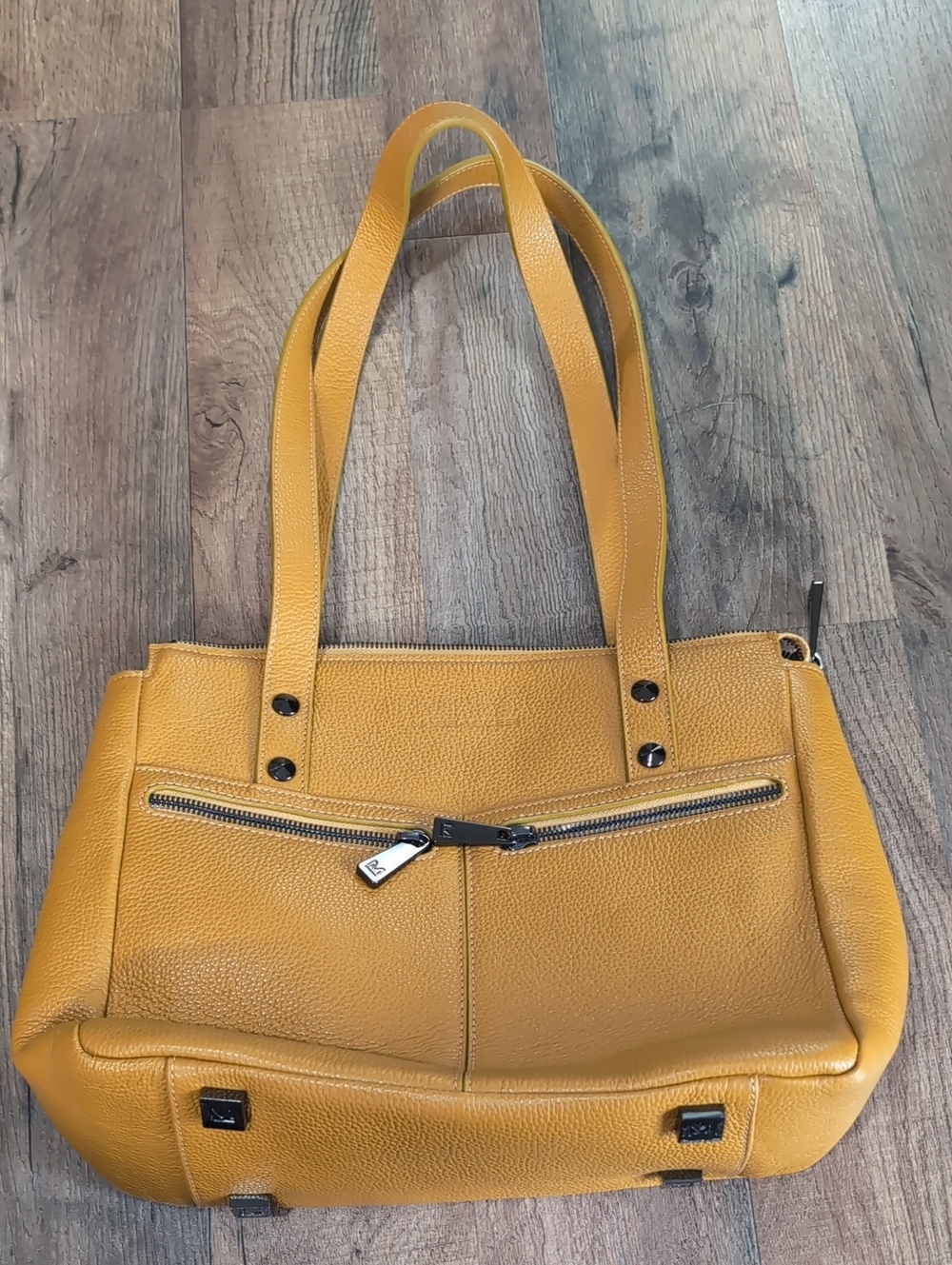 New Yellow Leather Tote Handbag - Mustard Shoulder Bag